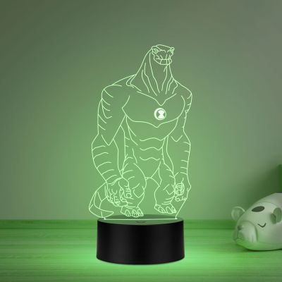 Ben 10 Humungousaur 3D Acrylic Night Lamp with 7 Color Changing Light Desk Table Lamp with Remote Control